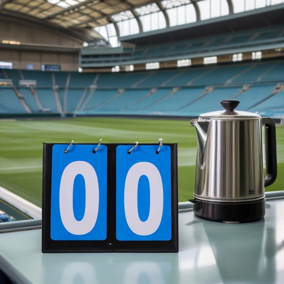 COMPUKAS 2Pcs Flip Chart Scoreboard For Competition Score Tracking Made Of Sky-Blue PVC For Sports Events