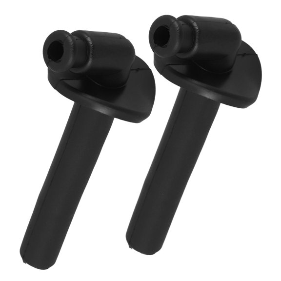 COMPUKAS 2Pcs Heat Resistant Spark Plug Boot Sleeve Wire Boot Heat Shield Cover Black
