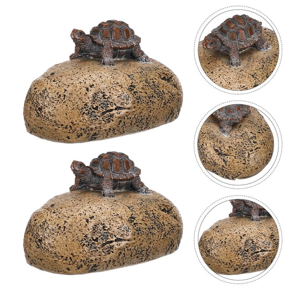 COMPUKAS 2-Pack Outdoor House Key Hider with Multi-Color Resin Decorative Design for Key Storage