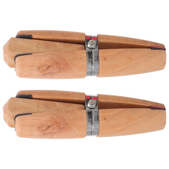 COMPUKAS 2-Pack Wooden Clamp, Adjustable Locking Bench Tool for Polishing, Stone Setting and Craft Repair Work