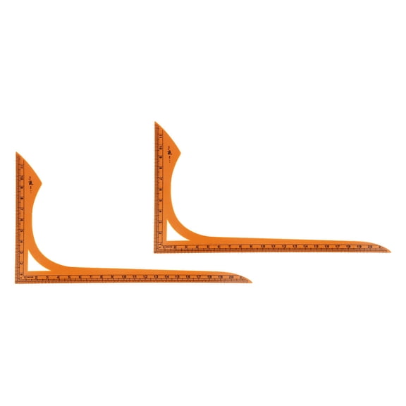 COMPUKAS 2-Piece L-Shaped Sewing Ruler, Measuring Layout Tool for Clothing Design, Pattern Making, Tailoring, Quilting