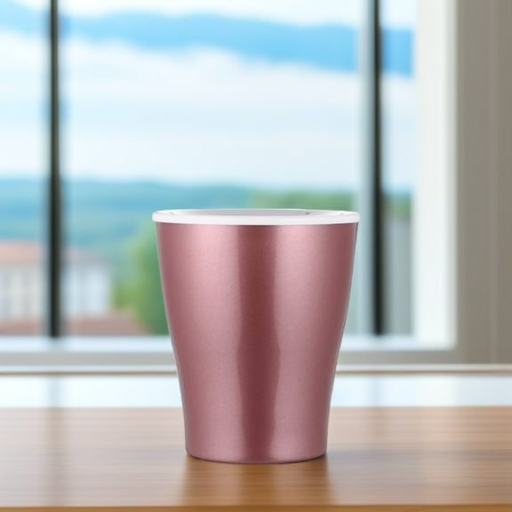 COMPUKAS 2Pcs Lazy Self Watering Flower Pots for Home Gardening and Indoor Use Rose Gold 6.80X6.80X6.80in