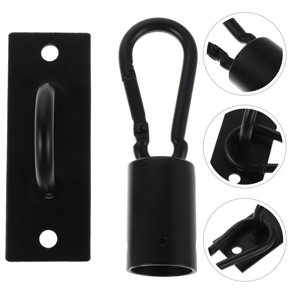 COMPUKAS 2Pcs Metal Ceiling Fan Mounting Bracket Plate with Black Finish for Fan and Light Fixtures