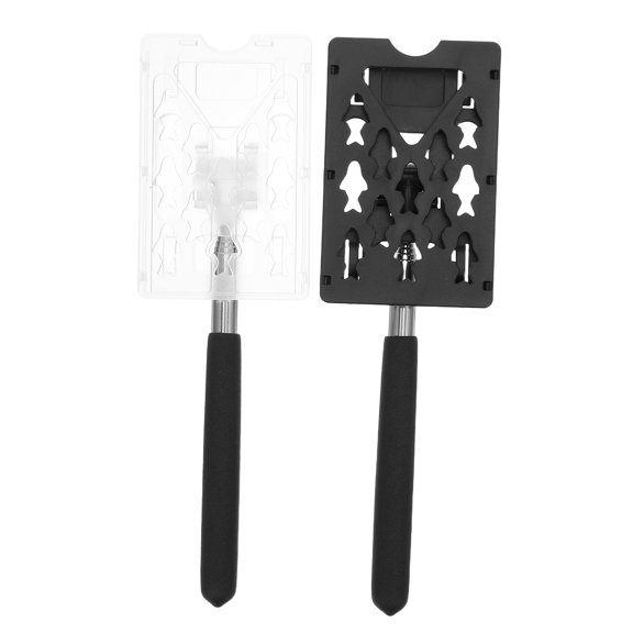 COMPUKAS 2Pcs Multiuse Parking Toll Swiping Stick with Reinforced Clamp for Vehicle Entry Card Retrieval