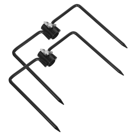 COMPUKAS 2-Pack Metal Mushroom Ground Spikes Stakes for Garden Accessories and Outdoor Use