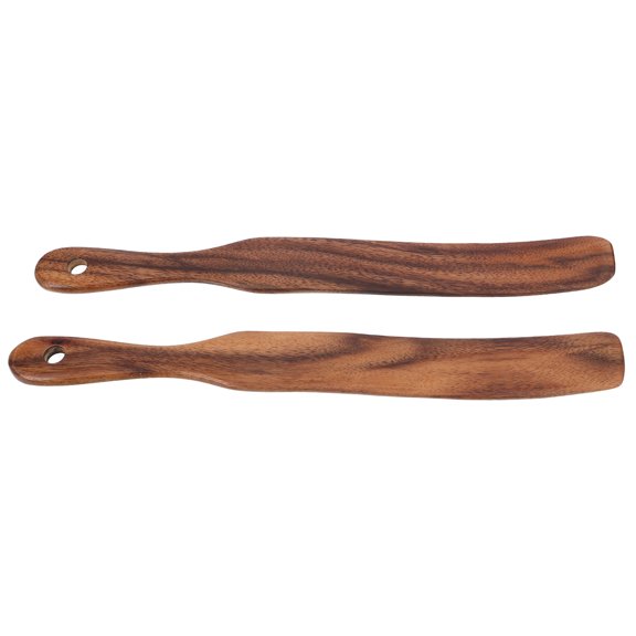 COMPUKAS Nonstick Wooden Spurtles for Sourdough Stirring and Cooking Kitchen Tools 2Pcs