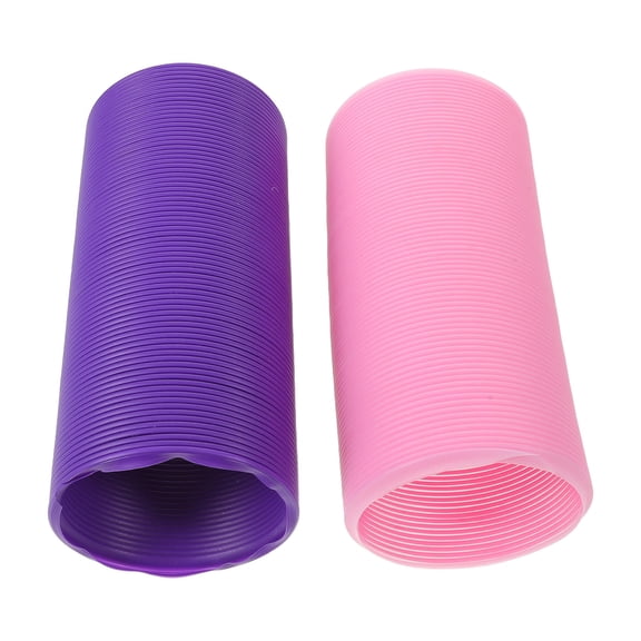 COMPUKAS 2Pcs Pets Plastic Tube Assorted Color Expandable Design for Gerbils and Small Pets Exercise
