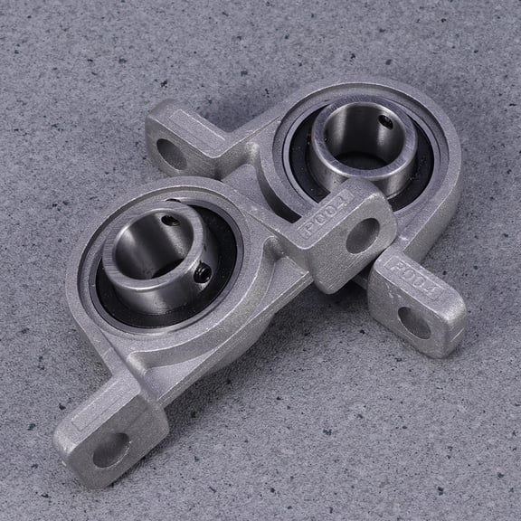 COMPUKAS 2Pcs Pillow Block Flange Bearing 20mm Inner Diameter Zinc Alloy Silver 10 x 5.5 x 2.2 Equipment