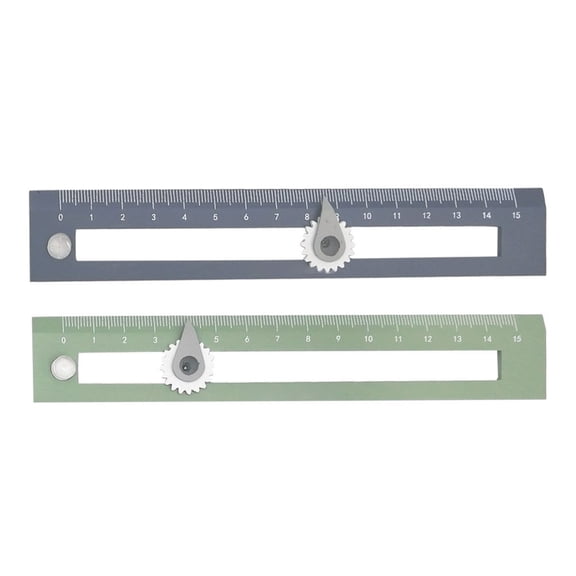 COMPUKAS 2Pcs Plastic Compass Rulers with Circle Drawing Tool for Surveying Mapping and Design
