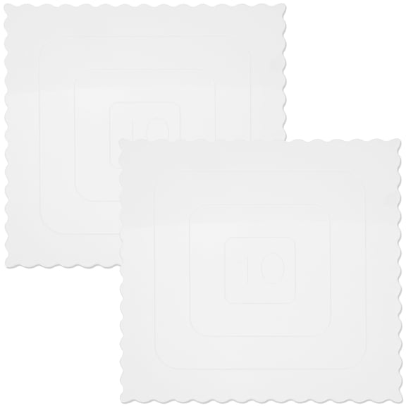 COMPUKAS Set of 2 Elegant Plastic Cake Plates for Dessert Serving, Perfect for Christmas and Holiday Celebrations