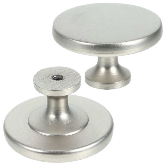 COMPUKAS 2pcs Zinc Alloy Cabinet Door Knobs for Cupboard Dresser Silver