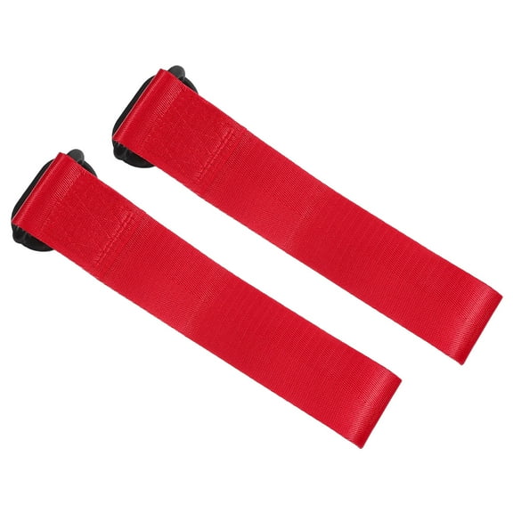 COMPUKAS 2-Pack Red Car Tow Hook Rings Durable ABS Nylon for Truck and Trailer Towing Accessories