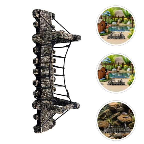 COMPUKAS 2Pcs Resin Aquarium Bridge for Fish Tank Landscaping and Fish Habitat with Easy Installation