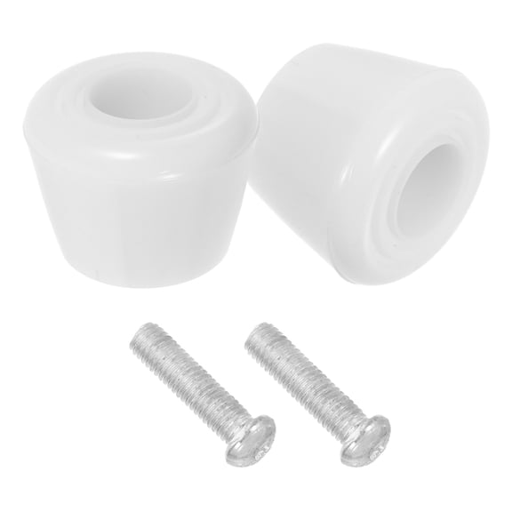 COMPUKAS 2Pcs Roller Skate Brake Stoppers in White for Universal Fit with Durable Plastic and Impact Protection