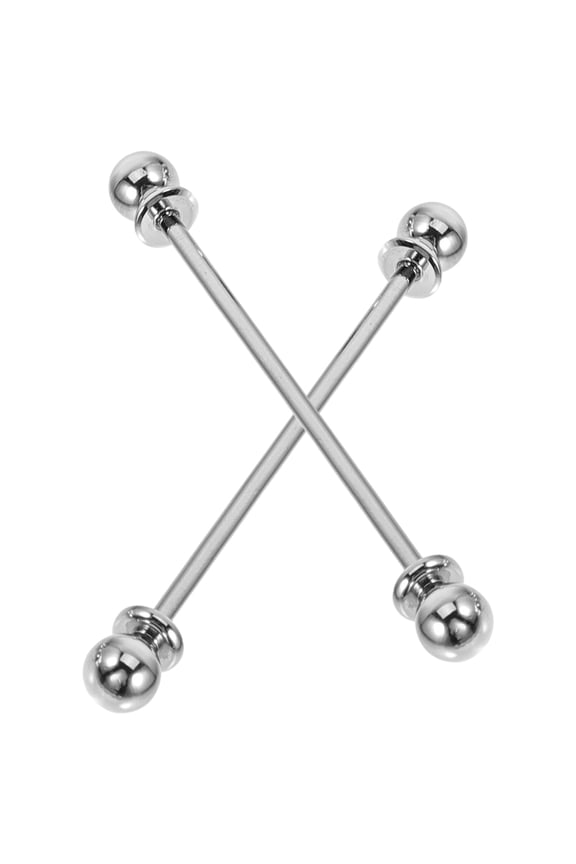 2-Pack Rectangular Alloy Collar Stay Pins for Mens Shirts, Lapel Pin Accessories