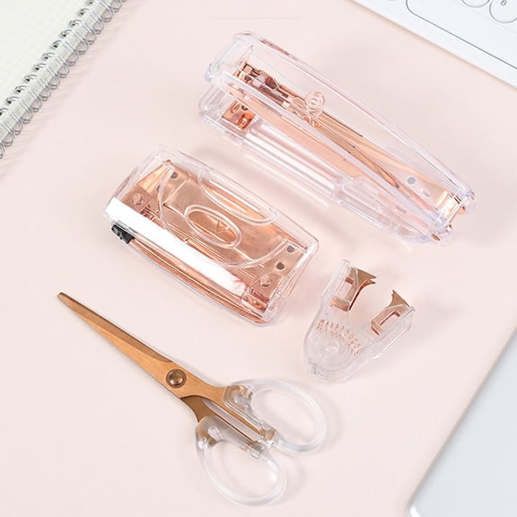 COMPUKAS 2pcs Rose Gold Handheld Staple Remover for Office and Home Use