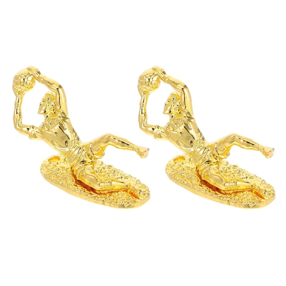COMPUKAS 2Pcs Soccer Trophy Keepsake Golden Alloy Trophy Ornament Sports Tournaments Adults