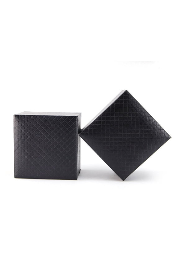 2Pcs Special Paper Made Watch Case Black Storage Box for Watch and Accessory Protection