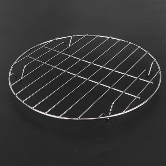 COMPUKAS 2Pcs Stainless Steel Chicken Wing Rack Easy Use Outdoor Barbecue Tool Plated Silver
