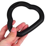 COMPUKAS 2Pcs Strength Training Rings with Compact Design in Black ABS for Indoor Gym Use for Boys and Girls