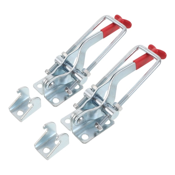 COMPUKAS 2Pcs Toggle Latch Clamp Plated Silver Quick Release with Hydrophobic Seal for Freezer Door