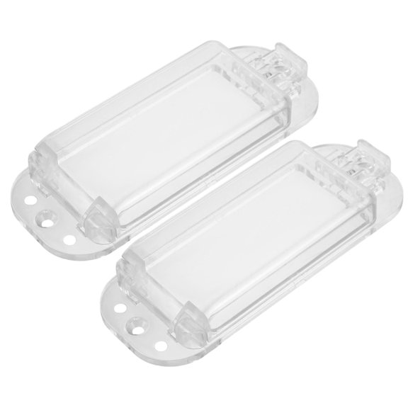 COMPUKAS 2Pcs Transparent Toggle Light Switch Covers Plastic Protector with Water Resistant Design