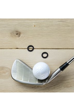 2Pcs Golf Swing Training Ring Black Grip Donut for Improved Stability and Accuracy