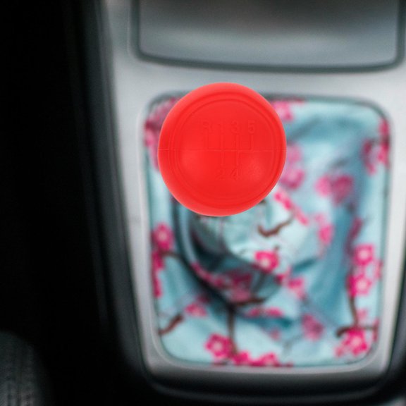 COMPUKAS 2-Pack Universal Red Silicone Gear Shift Covers, Anti-Scratch Manual Transmission Protector for Cars