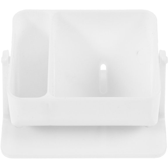 COMPUKAS 2Pcs White Makeup Pad Holder Plastic Organizer for Bathroom Wall with Easy Installation