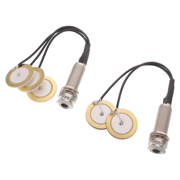 COMPUKAS 2Sets Self Adhesive Acoustic Guitar Piezo Pickup Compatible with Small String Instruments
