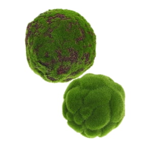 COMPUKAS Set of 2 Faux Moss Hanging Topiary for Store Openings, Holiday Decor, Party Decorations, Indoor Outdoor Use