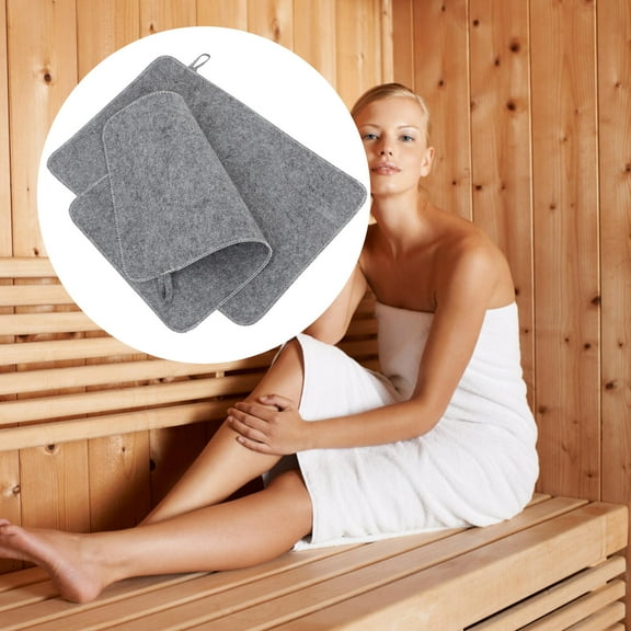 COMPUKAS 2pcs Insert for Sauna Blanket Grey Felt Sauna Mat for Adults Heat Insulation