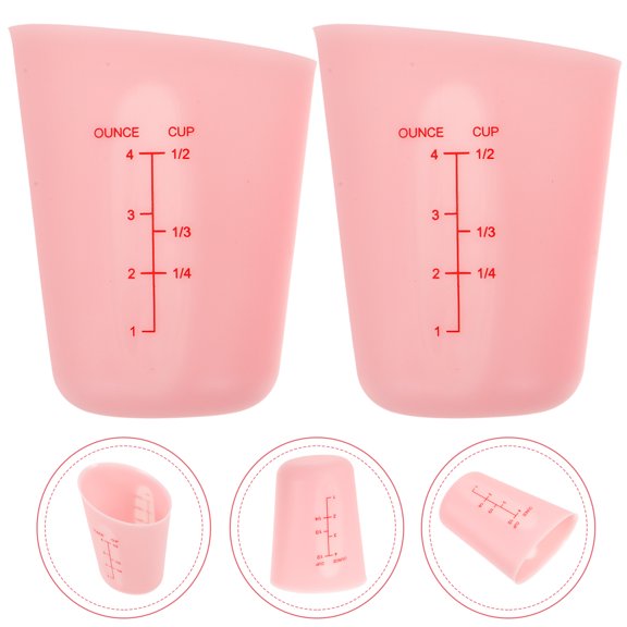 COMPUKAS 2-Piece Silicone Kitchen Measuring Set with Clear Markings for Accurate Home Cooking and Baking