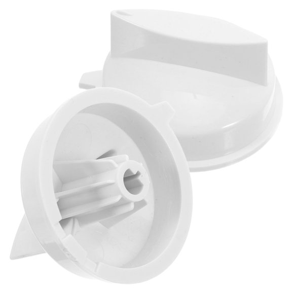 COMPUKAS 2pcs Knob Replacement White ABS Shaped Handle for Appliance Control Switch in Kitchen