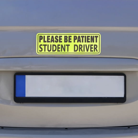 COMPUKAS 2pcs Novice Driver Car Stickers Easy To Apply Remove No Damage To Car Surface Fun Present For Drivers Decor