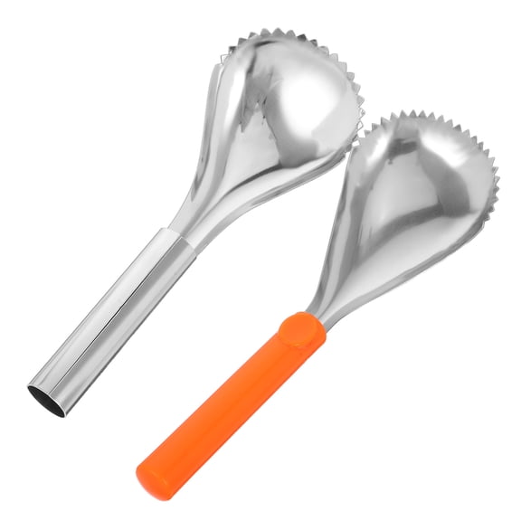 COMPUKAS 2-Pack Pumpkin Scooper Set with Ergonomic Handles, PP Carving Tools for Easy Pumpkin Cleaning and Preparation