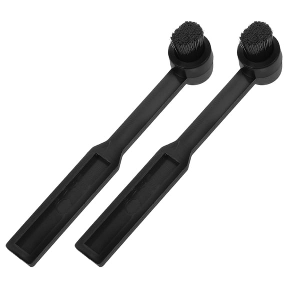 COMPUKAS 2pcs Vinyl Brush For Records Plastic Black For Phonograph Maintenance Tools