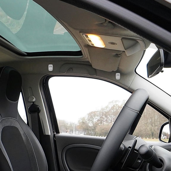 COMPUKAS 2-Pack Grey ABS Car Visor Shade Clips, Interior Accessories with Sleek Design for Sun
