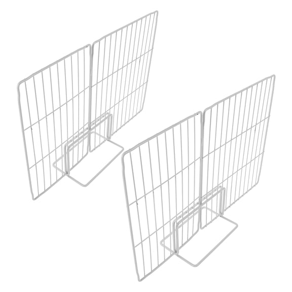 COMPUKAS Wire Freezer Dividers, White Iron, Organize Foods, Easy Fit, Heavy Duty, 2Pcs