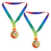 COMPUKAS 2pcs Zinc Alloy Sports Medals for Competition and Sports Day Awards