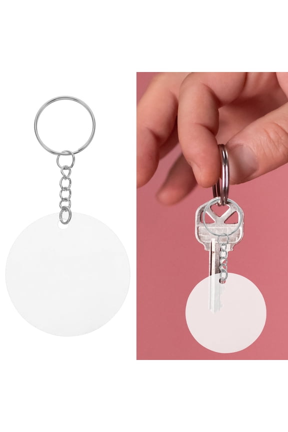 30-Pack Acrylic Keychain Blanks for Crafting, Handicraft Projects, and Custom Keychain Making Supplies