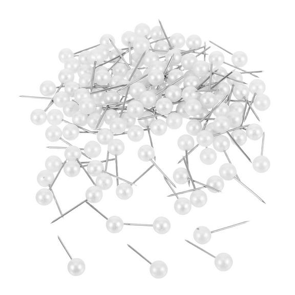 COMPUKAS 300pcs Push Pin For Home Decor White Plastic Round Thumb Tacks