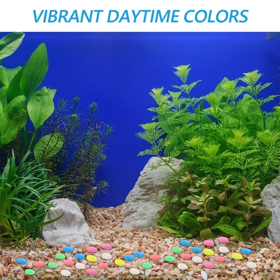COMPUKAS Garden Stones 30 Pieces Assorted Color Resin Aquarium and Pathway Decorative Pebbles