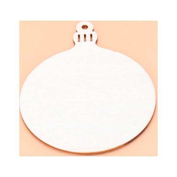 COMPUKAS 30Pcs Christams Wood Tag White DIY Painting Hanging Ornament Decoration for Craft Enthusiasts