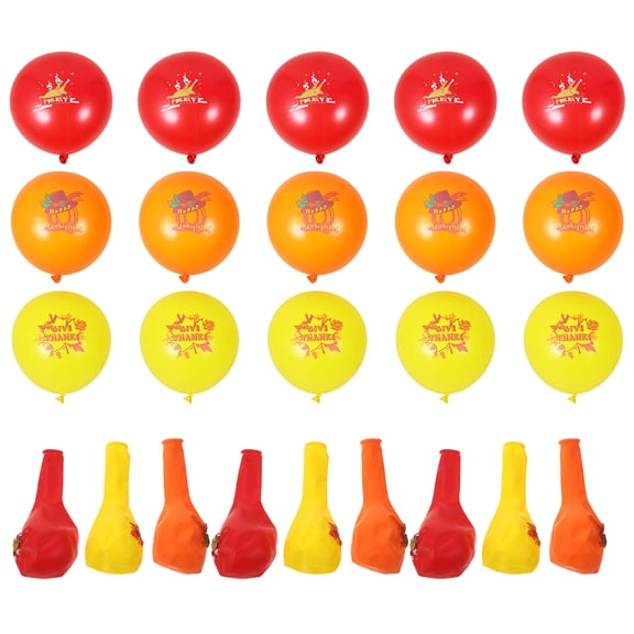 COMPUKAS Fall Autumn Balloons Latex Assorted Color 30pcs