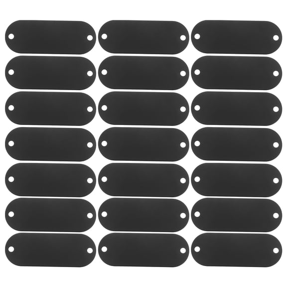 COMPUKAS 30Pcs Metal Engravable Black Aluminum Plates for Office Door Signs and Crafting Labels