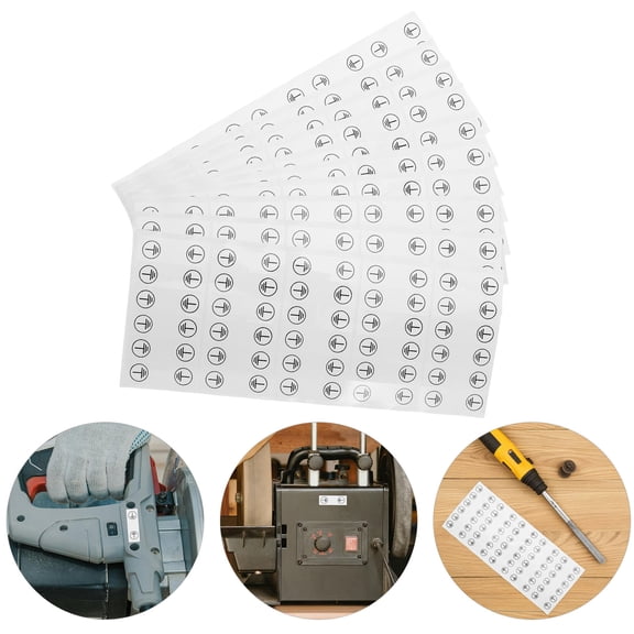 COMPUKAS 360 Pieces Electrical Warning Signs Black PVC Ground Label for Maintenance Personnel Factory