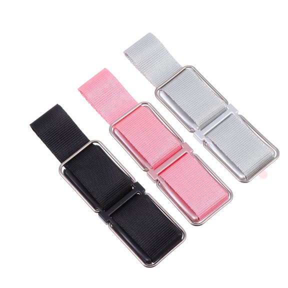 COMPUKAS 3-Pack Black Phone Grip Straps with Finger and Built-in Kickstand for Hands-Free Movie Watching