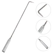 COMPUKAS 3Pcs Steel Campfire Pokers Plated Silver for Camping Outdoor Fireplace Fire Pit Tools