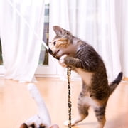 COMPUKAS Cat Kitten Exercisers, Leopard Ribbon Sticks, Durable and Fun, 3Pcs